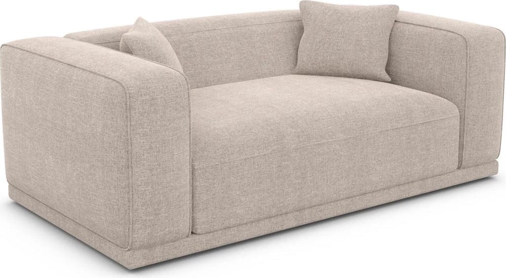 Strukturstoff 2-Sitzer Couch Diora Beige