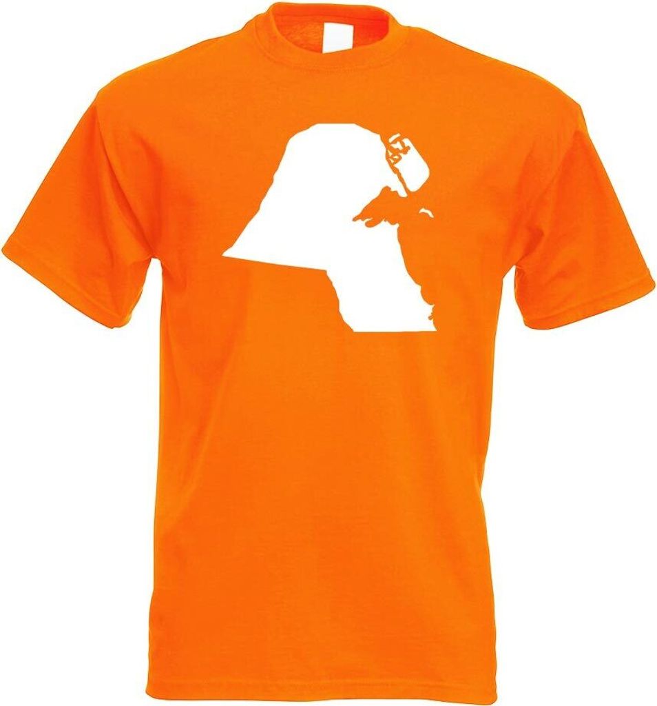 Kiwistar - T-Shirt - orange - Kuwait Umriss Kontur Herren Funshirt Bedruckt Design Sprüche Spruch Motive - mit Motiv Bedruckt - Funshirt Design - ...