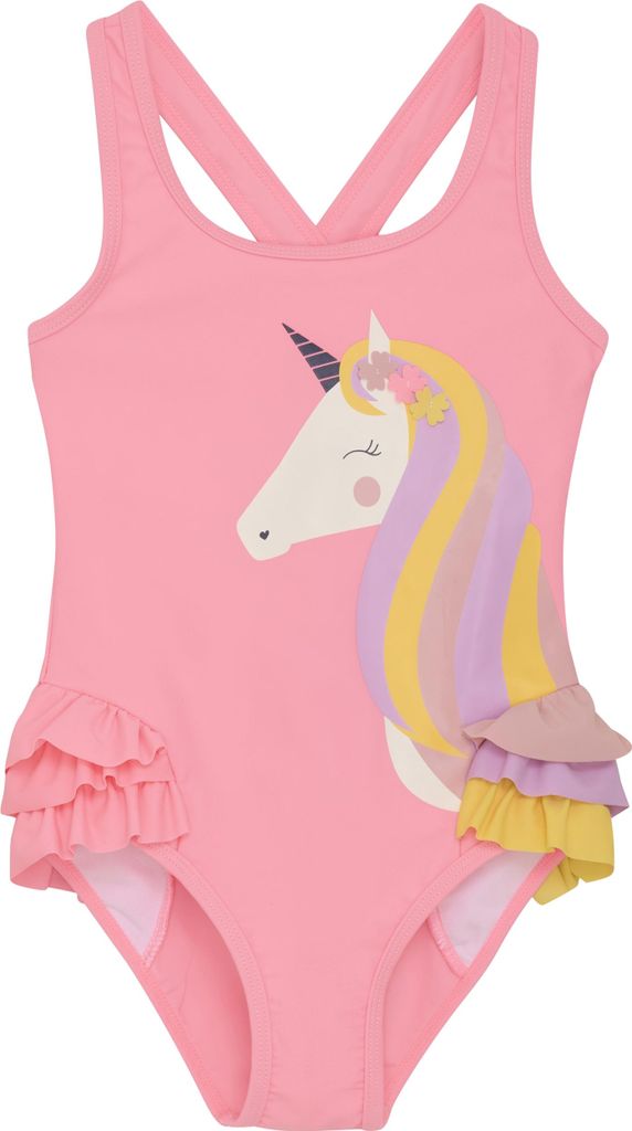 Color Kids Swimsuit W. Application rosa 104