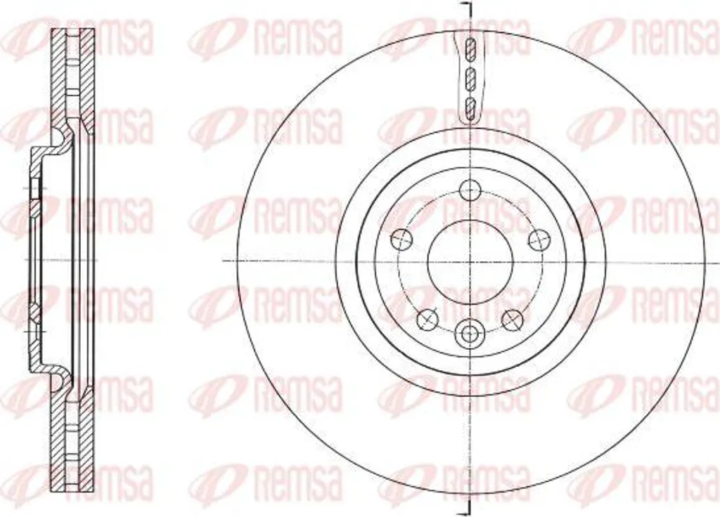 Disque de frein REMSA 61758.10 pour Jaguar F-Pace XE XF OE T4A2343