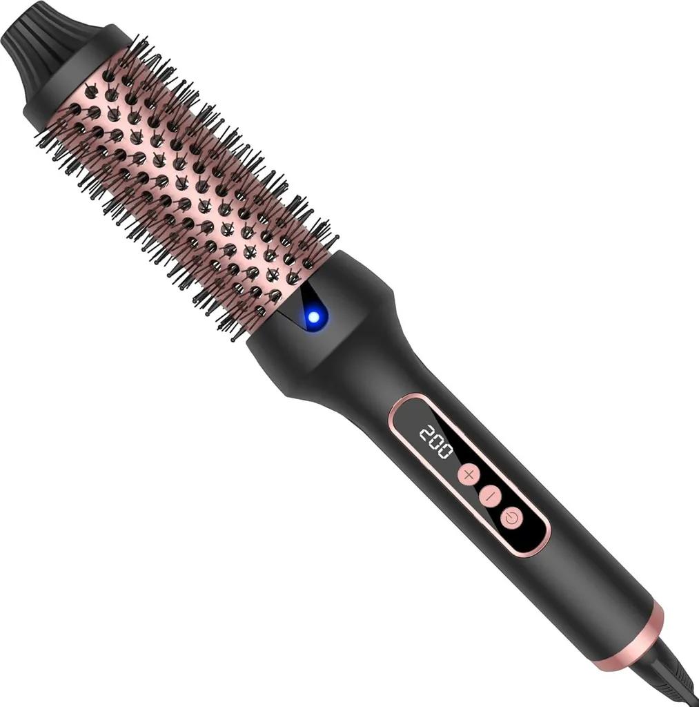 Brosse ionique anti-frisottis 38 mm - Fer à friser thermique LCD pro