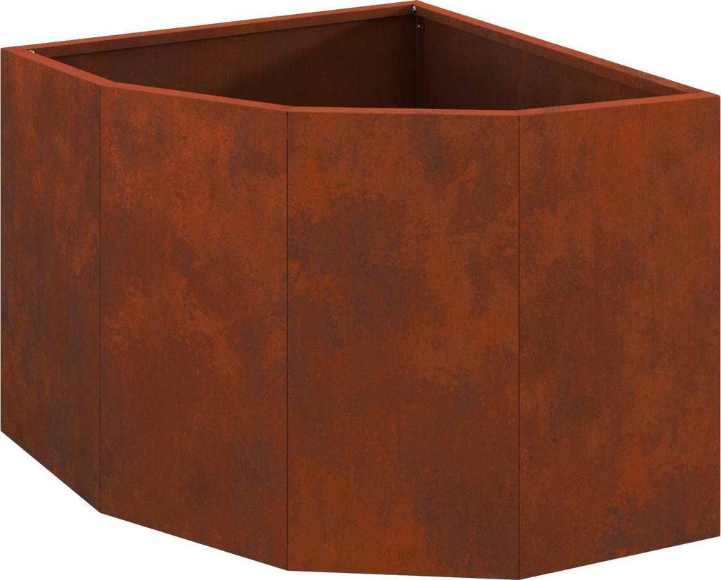 Eckpflanzer Rostig 45 x 45 x 35 cm Wetterfeststahl