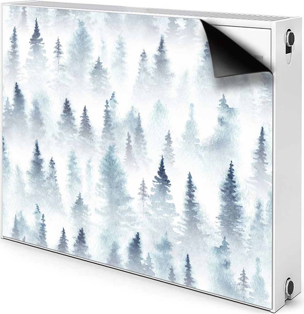 Magnet Heizkörperabdeckung Heizkörperverkleidung Verkleidung Abdeckung 80x60 cm - Nebliger Wald