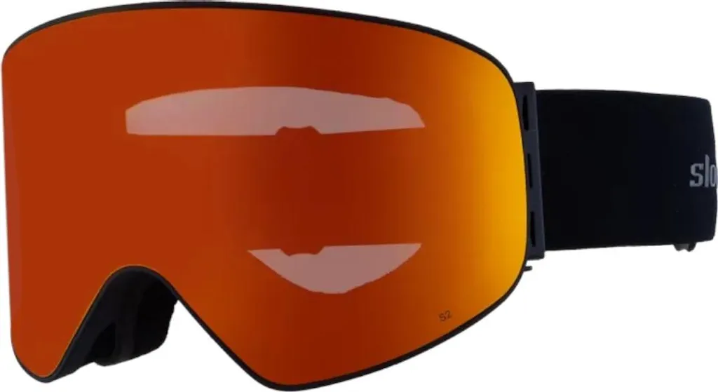 Lunettes de ski pour casque SLOKKER Trapper grand écran noir mat