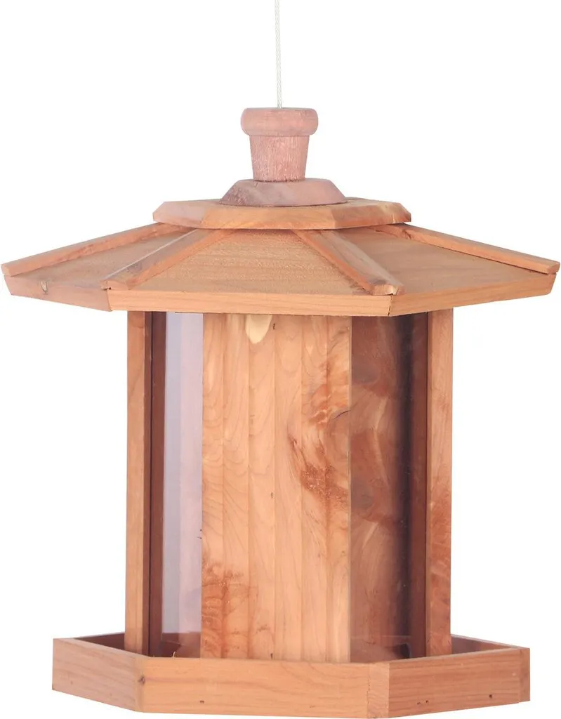Mangeoire oiseaux anti-pluie Duvo+ en bois de cèdre durable