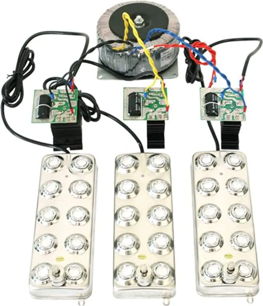 Pack de 3 Brumiseurs à Ultrasons 10 Têtes avec Alimentation Étanche IP67