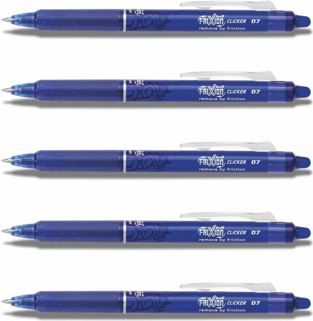 Pilot Frixion Clicker  0.7 Tintenroller blau 5er-Set Produktbild 