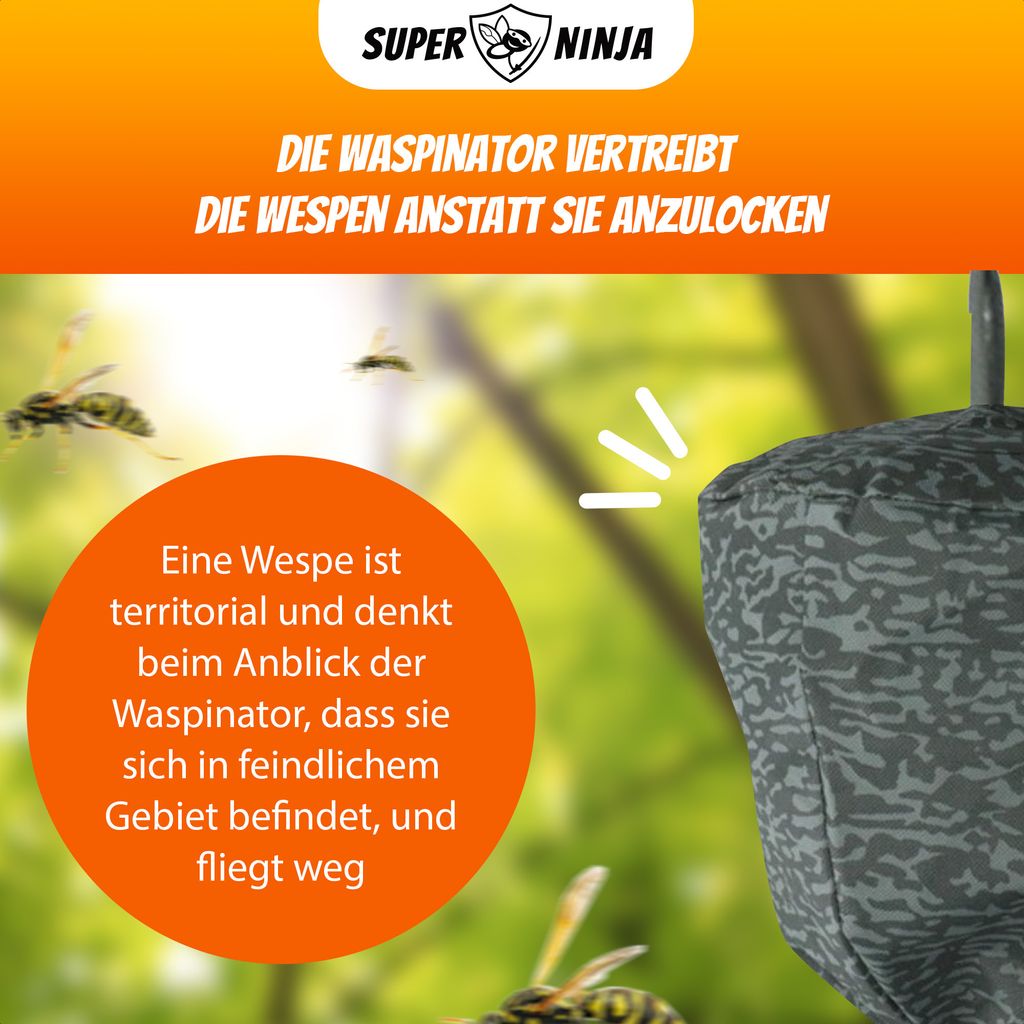 Waspinator Wespenschutz, 2 Stücke, Wetterbeständiges Produktbild 3