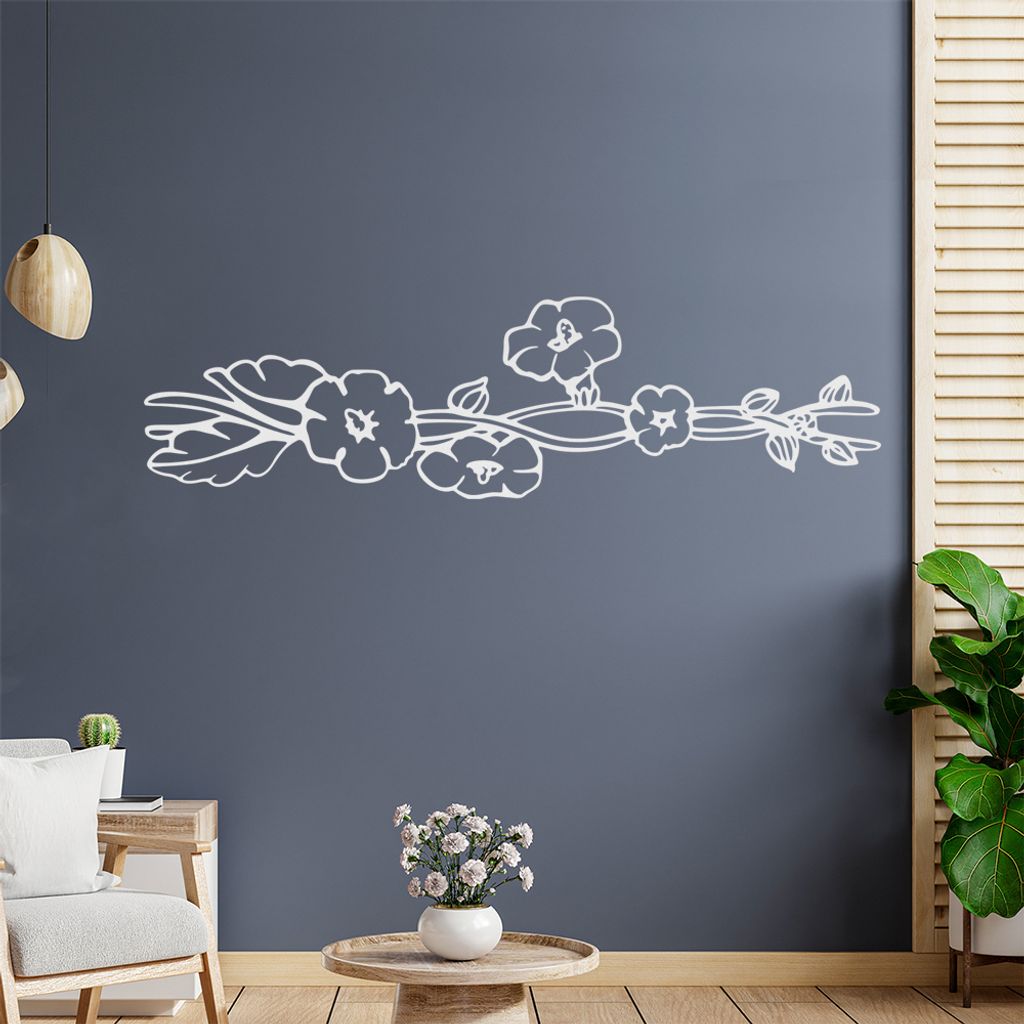 Kirschen - Pflanzen Wandtattoo in 6 Größen - Wandaufkleber Wall Sticker - Dekoration, Küche, Wohnzimmer, Schlafzimmer, Badezimmer