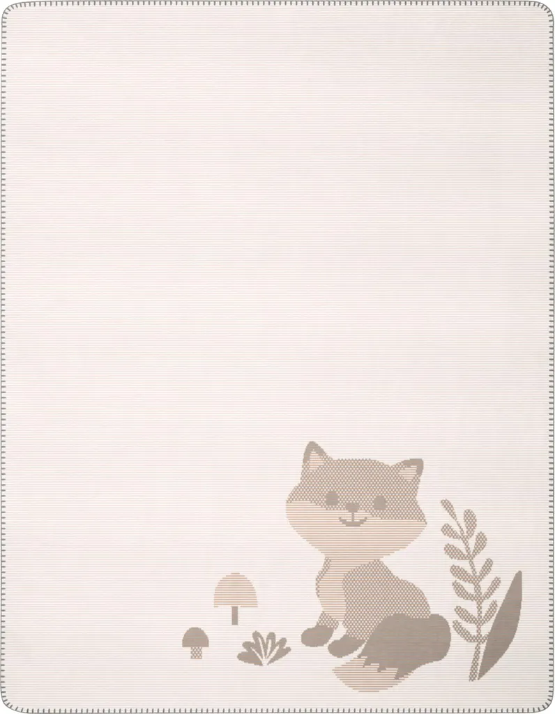 Plaid à coutures décoratives Biederlack Foxy 75x100 cm douceur premium