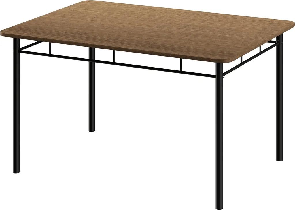 Table à manger et 4 chaises marron design bois pour petit espace