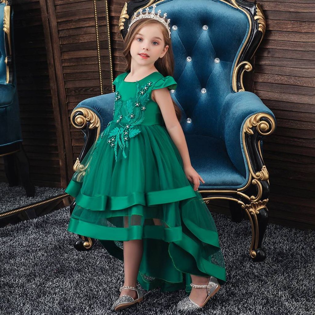 Kinder Mädchen Party Prinzessin Kleid Tutu Festkleid Tüll Outfit Festkleid Set 