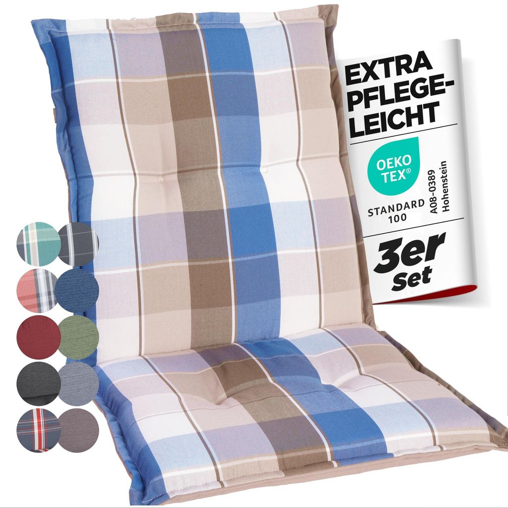Gardisun Gartenstuhlauflage Gartenstuhlauflagen Polyester 6cm Dick Niedrig