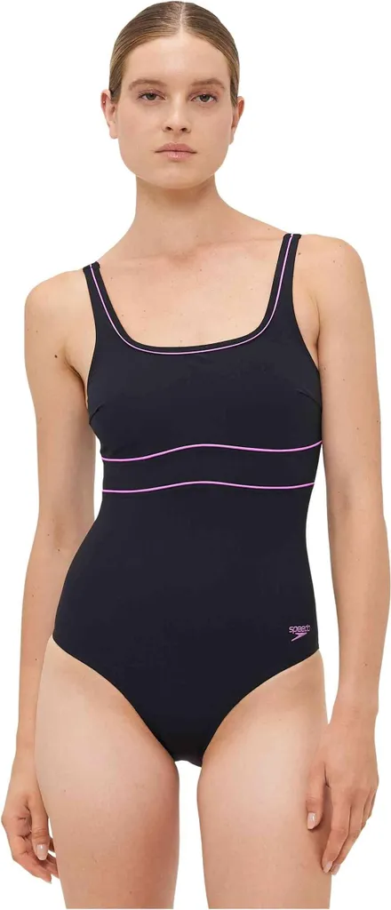 Maillot Speedo 8-00306709951 Résistant au Chlore Noir Violet T38