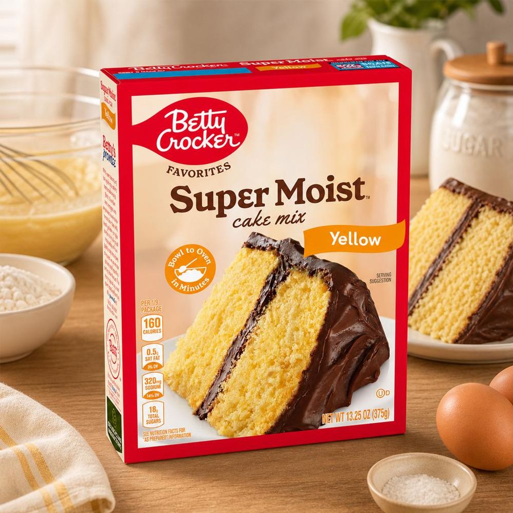 Betty Crocker Super Moist Yellow Cake Mix 375g Produktbild 