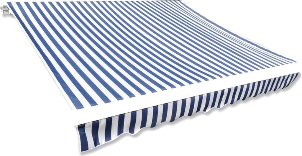 "im Angebot" Markisenbespannung Canvas Blau & Weiß 350x250 cm - Markisen CC602