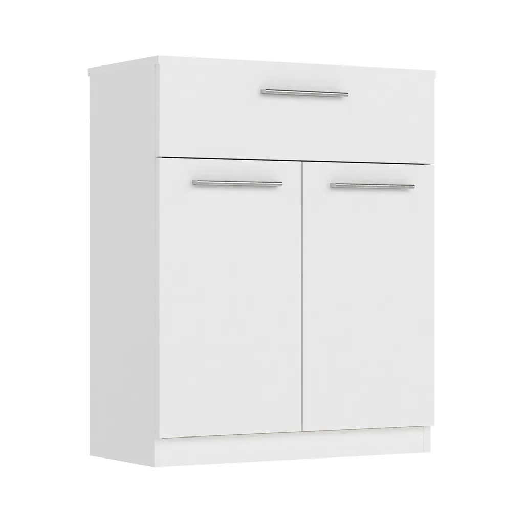 Petit buffet blanc SURREY avec tiroir et portes - Meuble de rangement