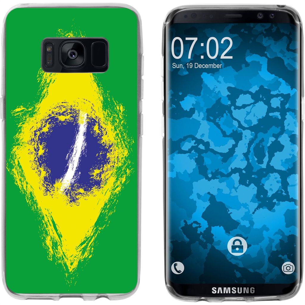 PhoneNatic Case kompatibel mit Samsung Galaxy S8 Silikon-Hülle WM Brasilien M3