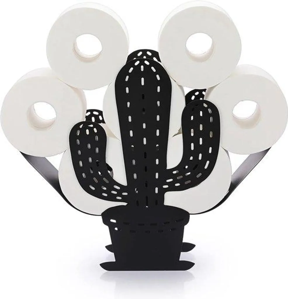Support papier WC noir sur pied idéal pour rangement de salle de bains