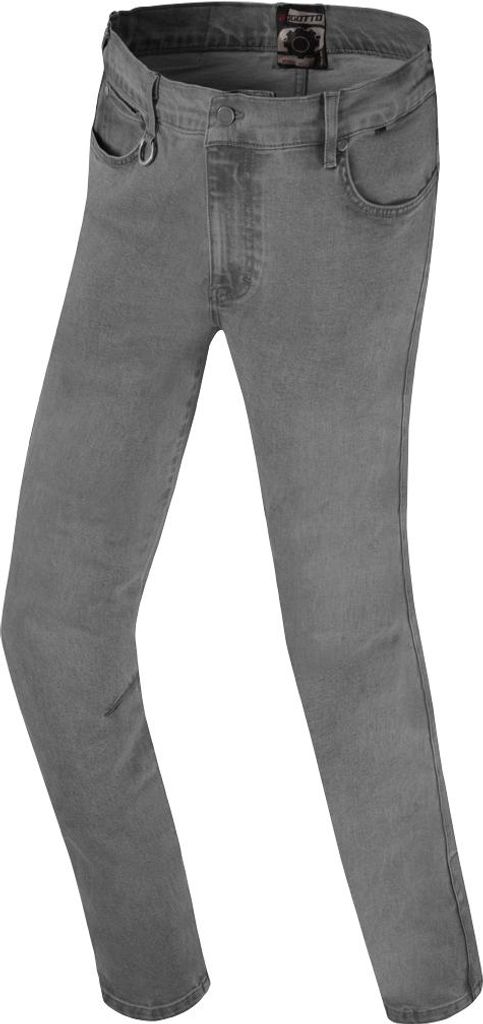 Bogotto Jokisu Damen Motorrad Jeans, hellgrau, 36/34