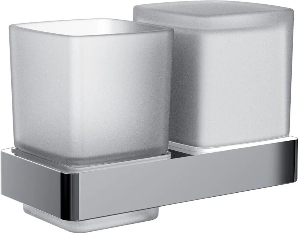 emco loft Porte-verre et distributeur de savon liquide, chromé, 053100101, 053100101