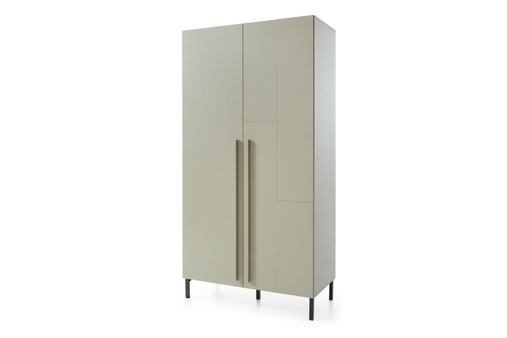 KINDERKLEIDERSCHRANK SORENTO 02 100/50/195 in Eukalyptus/Baltic Düne Eiche/Schwarzer Onyx