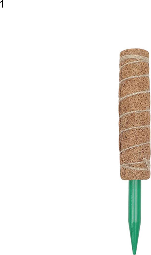 1 Set Stabile Anti-Cracking-Pflanzenanbietung Effektiver Tipppunkt Coir-Pflanzenkletternpfahl für Garten-1 ,Größen:30cm