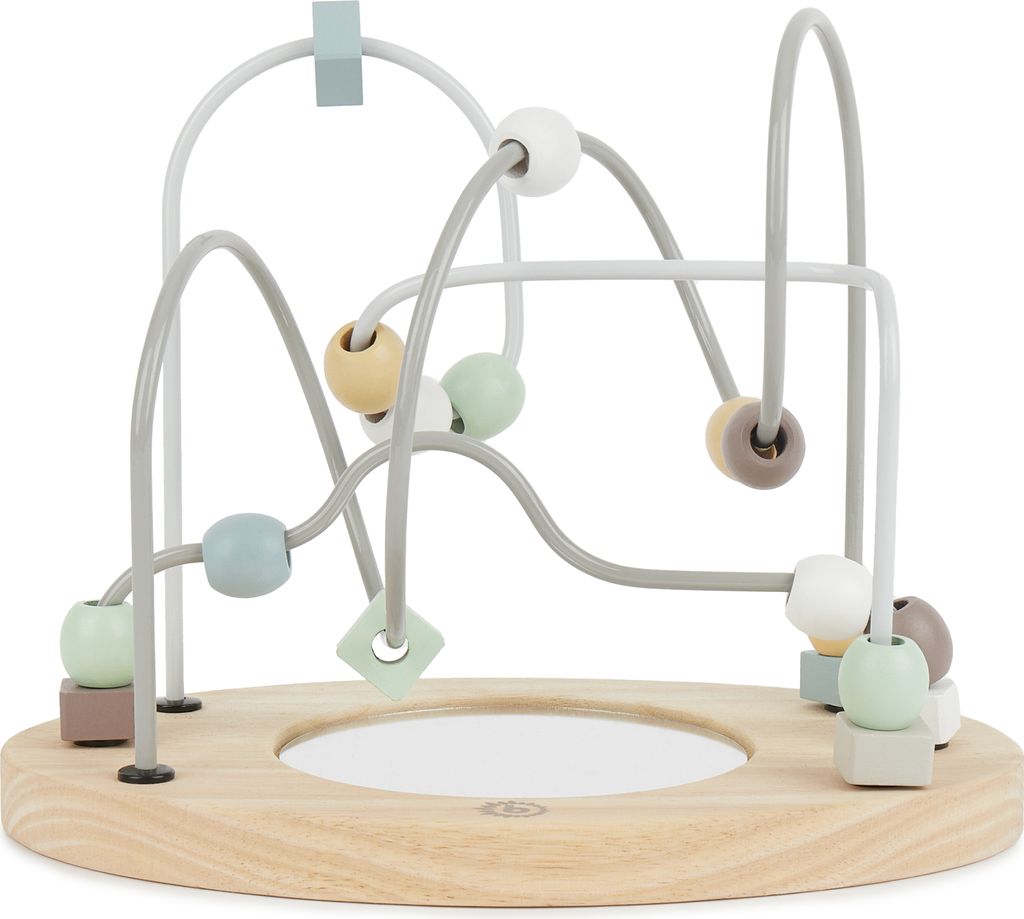 Bieco Holzspielzeug Motorikschleife ab 1 Jahr - Motorikspielzeug Baby Motorikschleife Klein - Motorikspielzeug Holz Motorikbrett Spielzeug Spielbog...