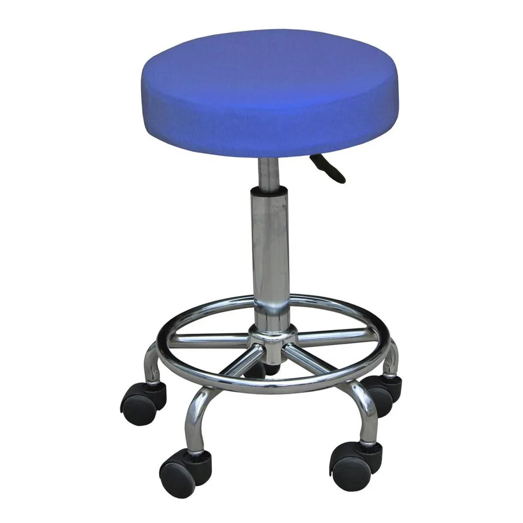 Sgabello Professionale Girevole Blu Simply per Centri Estetici e Tattoo