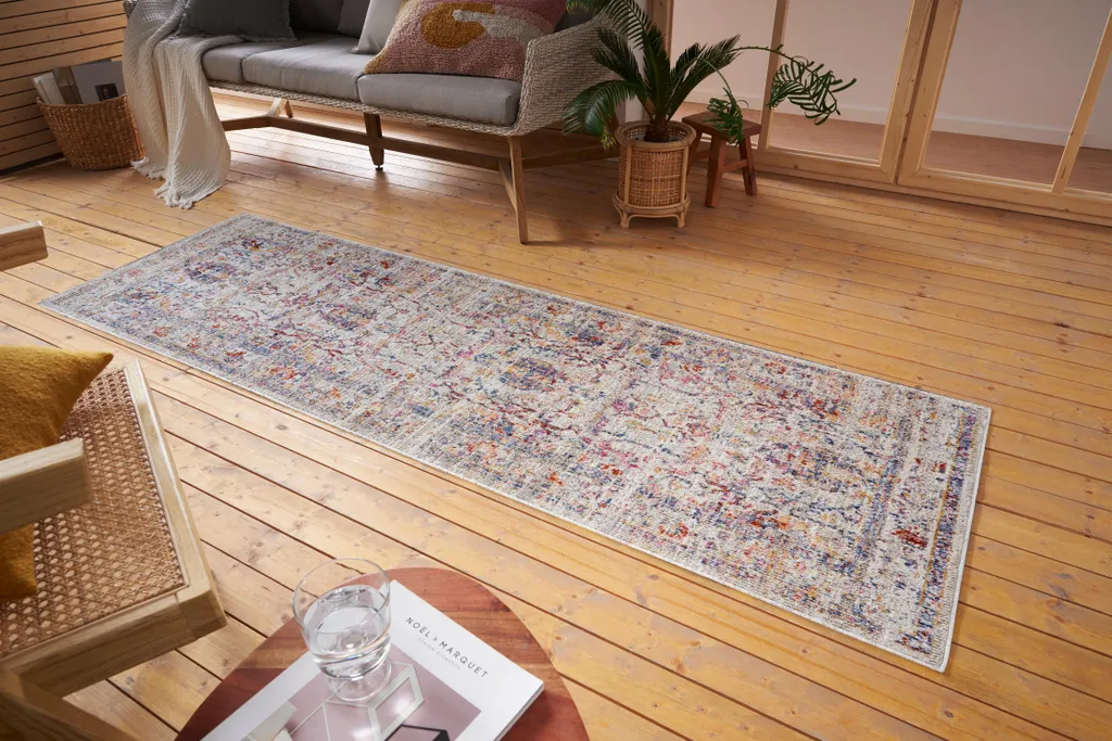 Tapis Luxor Facile à Nettoyer Crème Multicolore Résistant aux Taches - 2