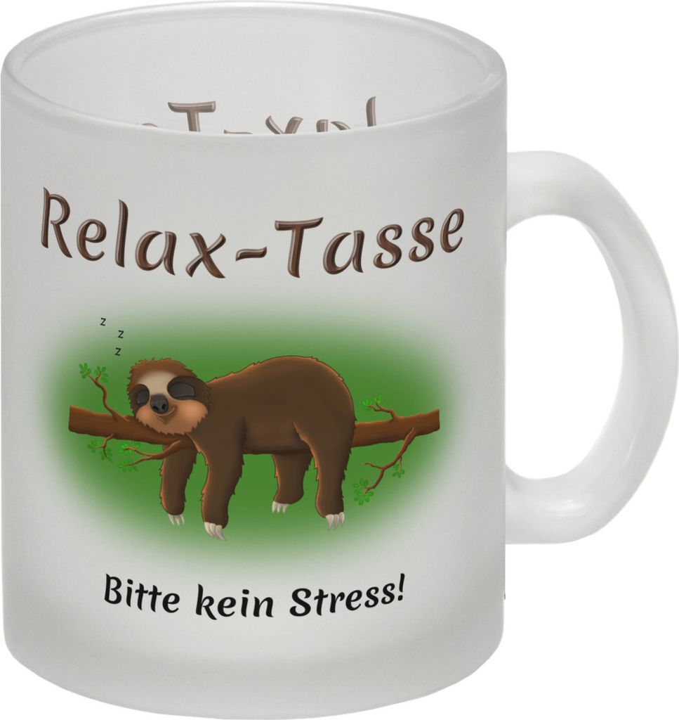Relax-Tasse Bitte kein Stress! Glas Tasse Besonders geeignet für Genießer, für