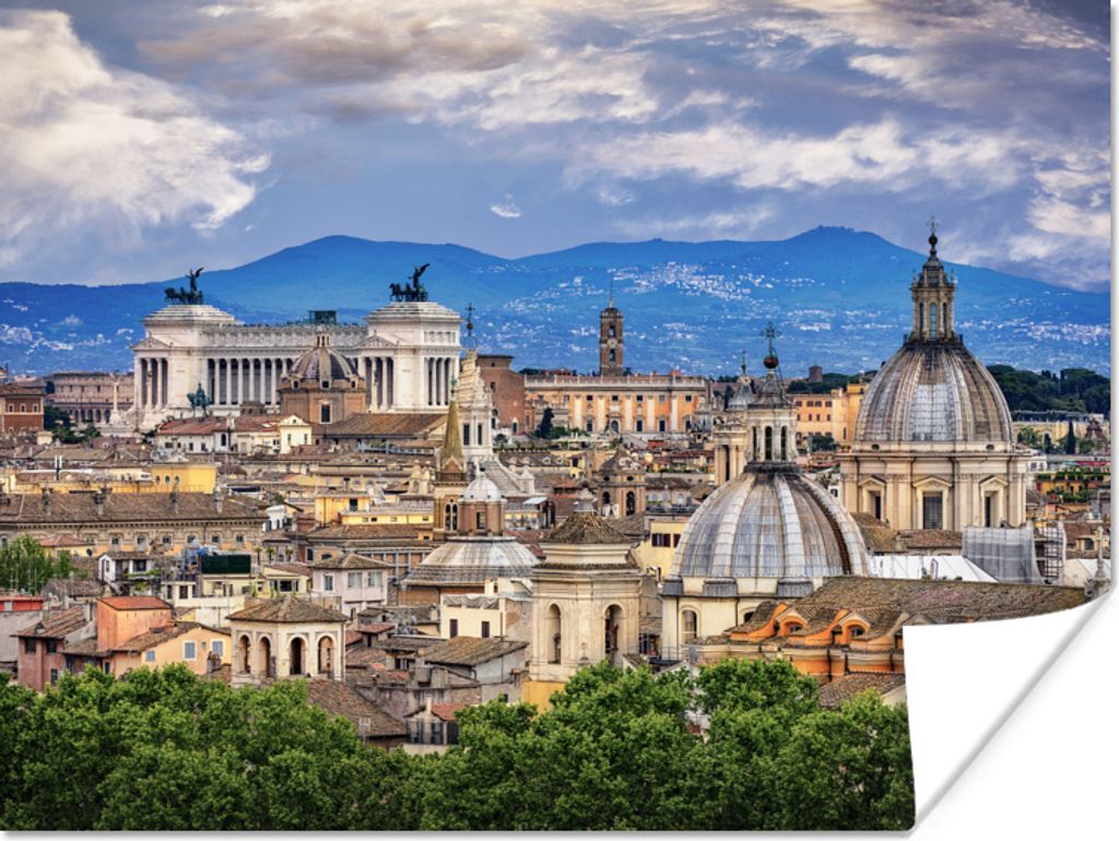 MuchoWow Poster Rom - Ansicht - Italien 160x120 cm - Foto Plakat