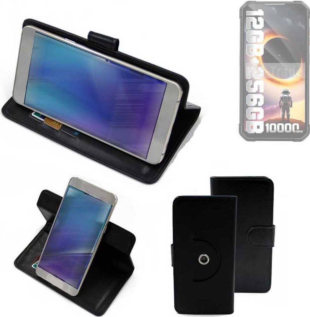K-S-Trade Case Schutzhülle Handyhülle kompatibel mit iiiF150 B2 Flipcase Smartphone Cover Handy Schutz Tasche Klapphülle Walletcase schwarz (1x)