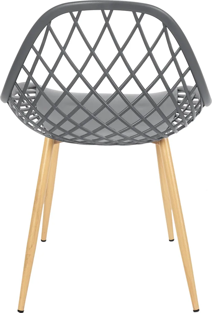Chaise Extérieur Malaga Gris - Mobilier Empilable Résistant aux Intempéries