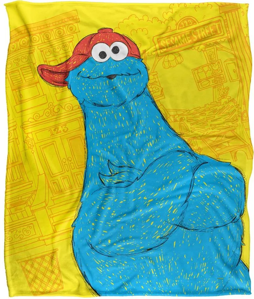 Couverture de Canapé Sesame Street On The Streets Douce TV24280 Jaune