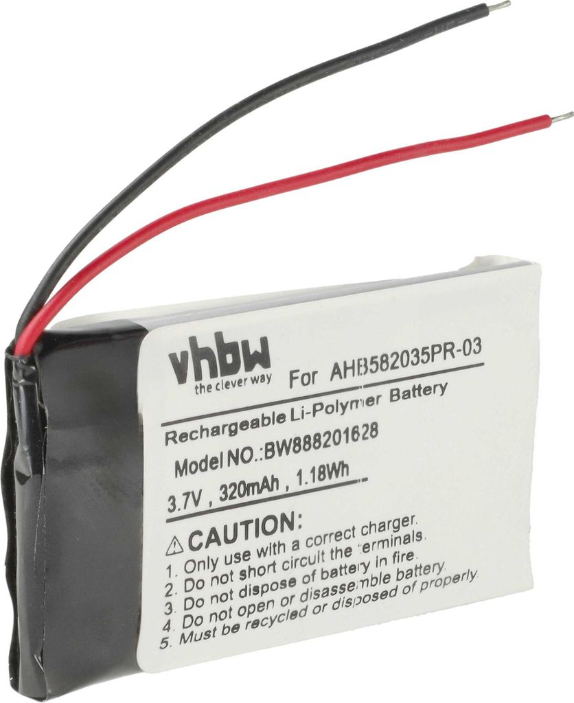 vhbw Akku kompatibel mit Jabra Speak 510 Freisprecheinrichtung Konferenztelefon (320 mAh, 3,7 V, Li-Polymer)