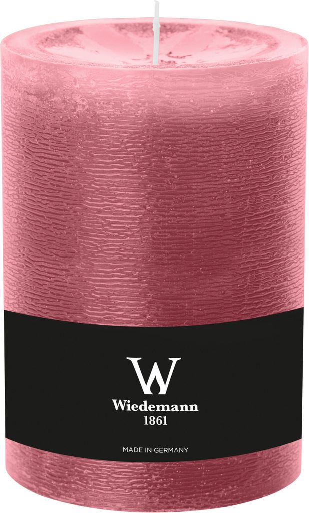 Wiedemann Marble Rustik Kerzen, Stumpenkerzen, Altrosa 140 x Ø 98 mm