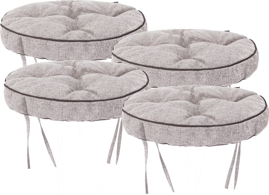 4er Set Stuhlkissen 38x38 cm – Bequemes 10 cm Kissen für Stuhl & Bank & Schemel – Gepolstertes Sitzkissen Stuhl für Stühle und Bänke Beige ...
