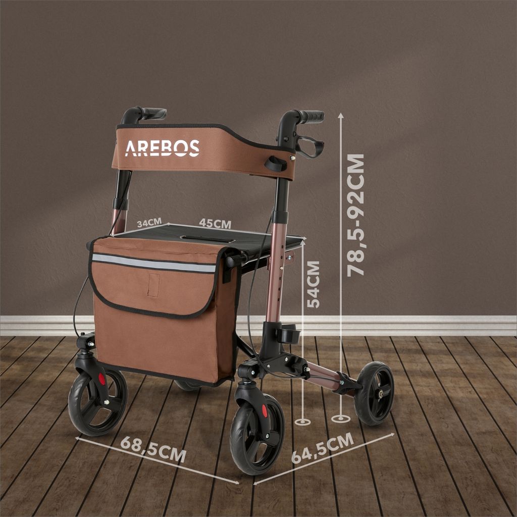 AREBOS ľahký rolátor, rolátory, 6-pozičné nastavenie výšky, Obrázok produktu 9