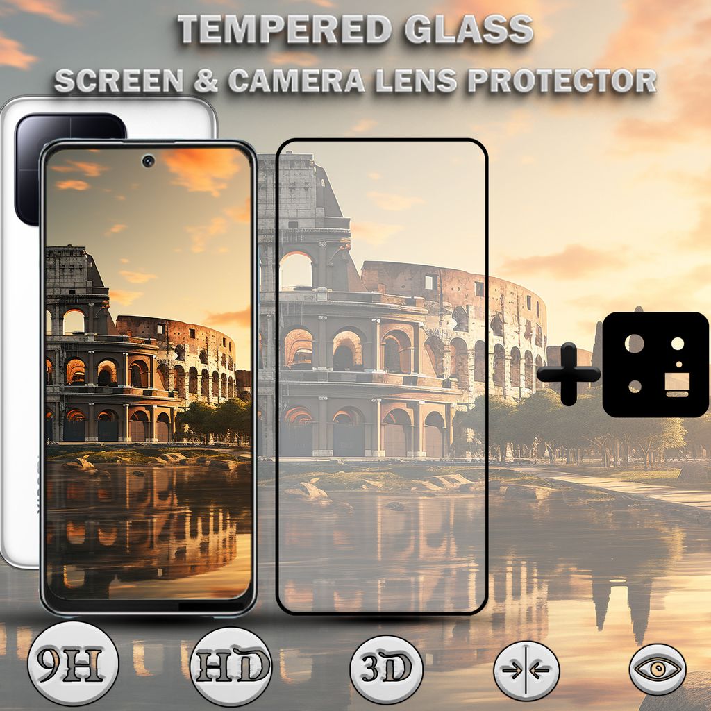 1-Pack XIAOMI 13 5G Displayschutzfolie und Objektivschutz aus 9H gehärtetem Glas