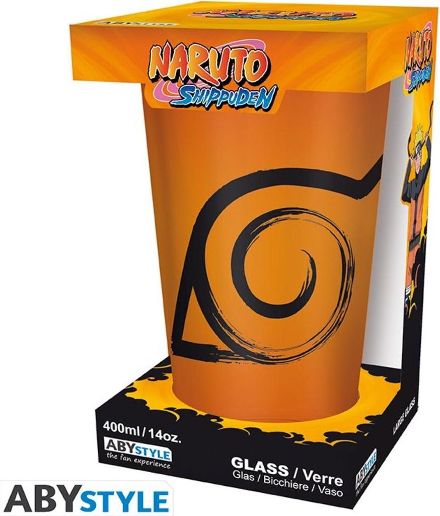 Naruto Shippuden Large Glass 400ml Konoha & Seal Box Produktbild 