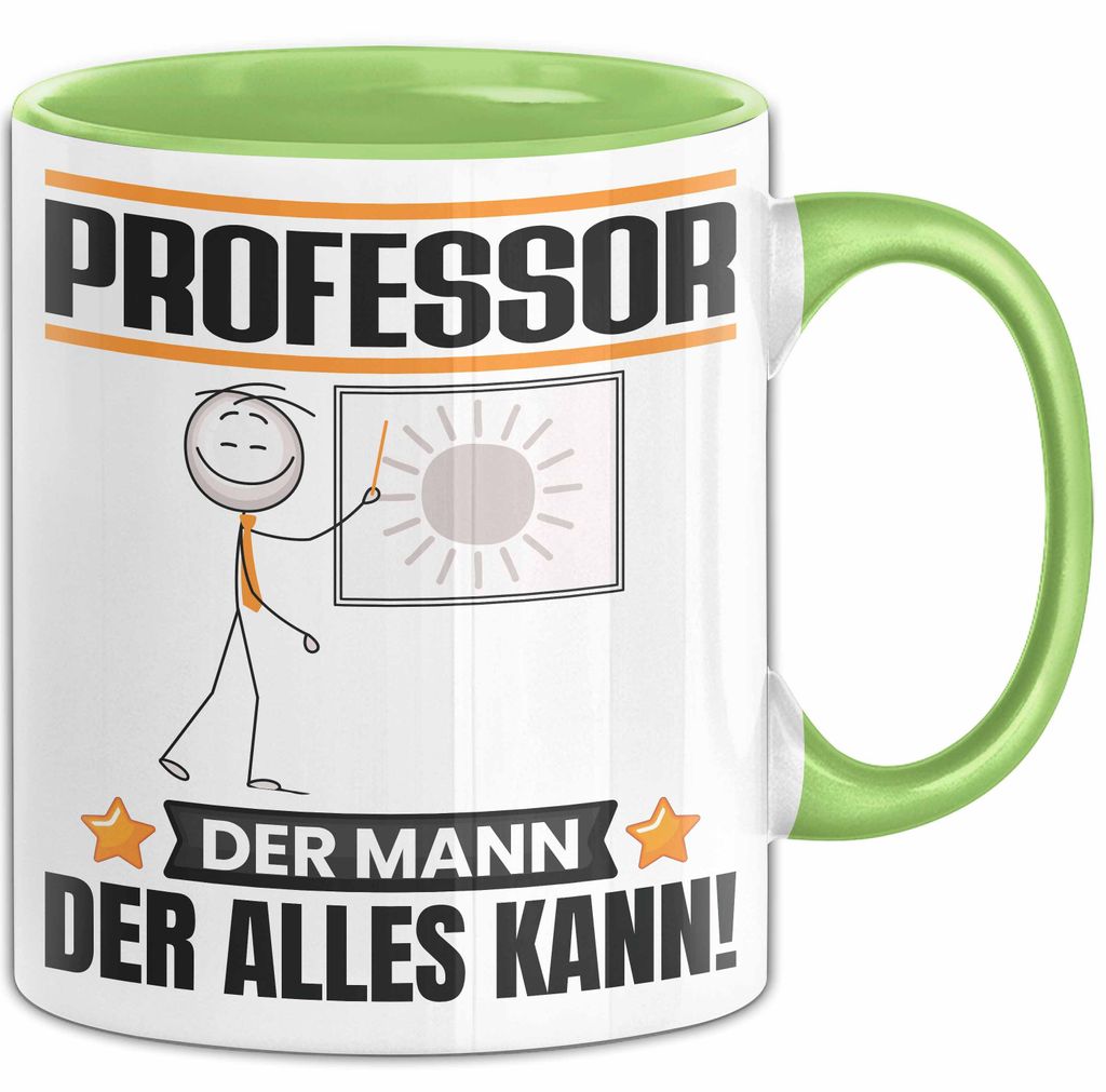 Professor Tasse Geschenk für Professor Der Mann Der Alles Kann Geschenkidee zum Geburtstag (Grün)