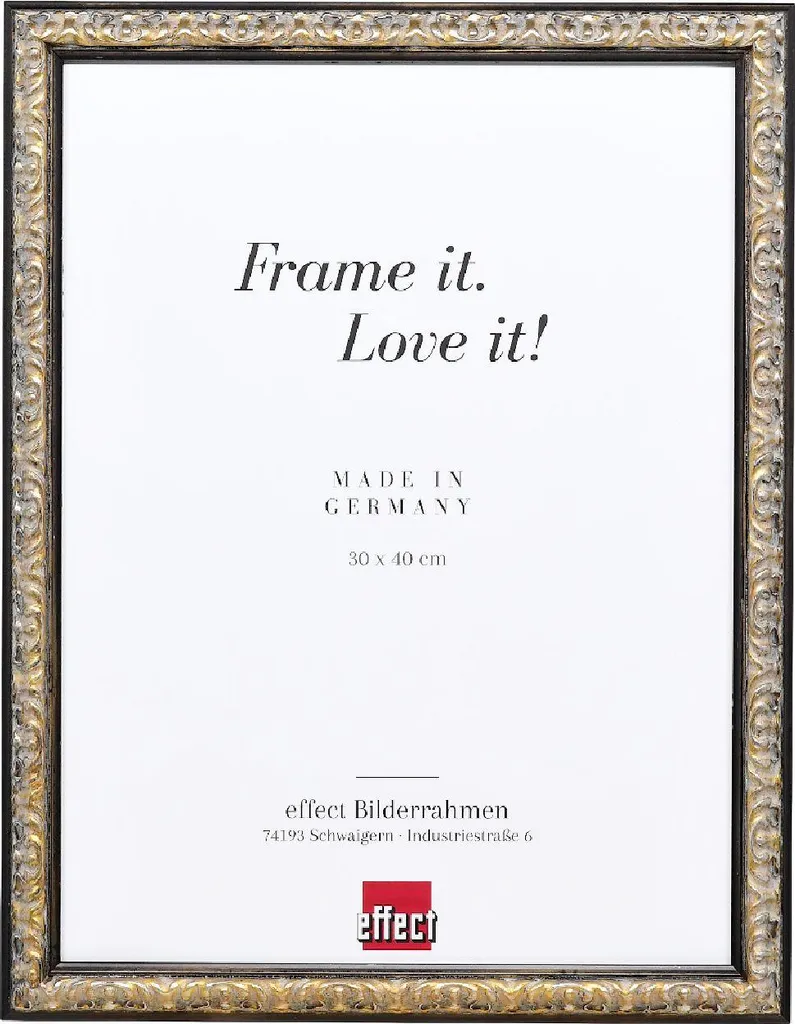 Cornice Foto Barocco 13x13 Nero Argento: Eleganza in Legno e Vetro Museo