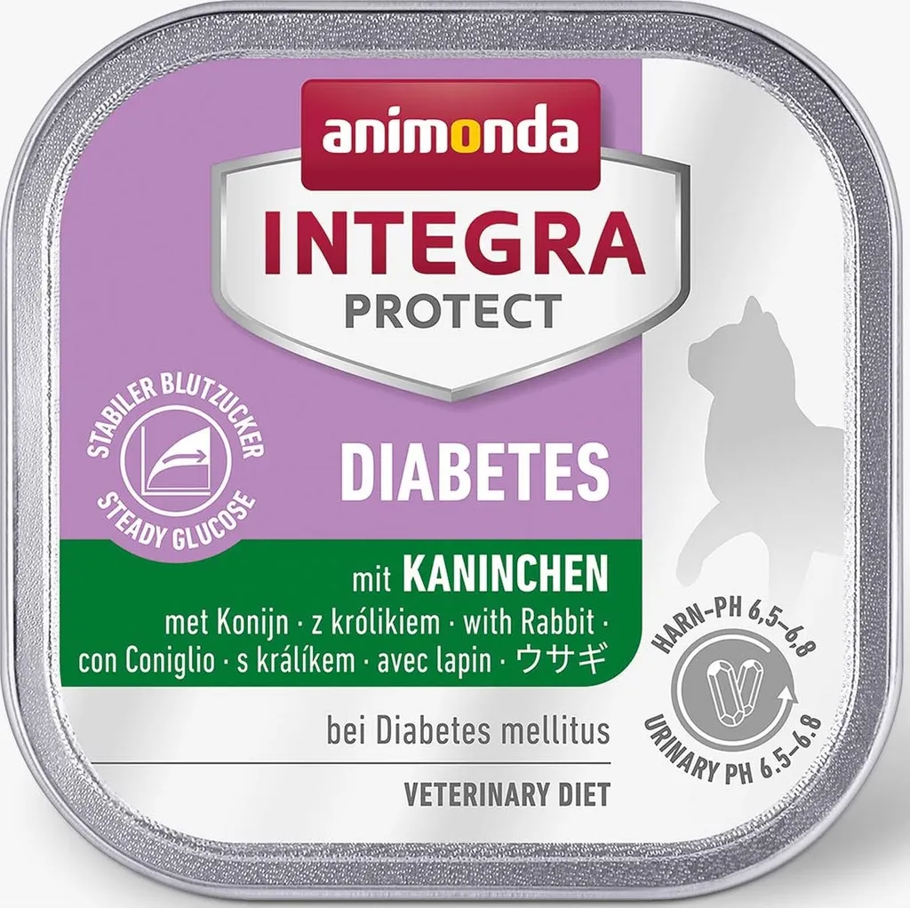 Pâtée pour chat diabétique Animonda Integra Protect Diabetes au lapin