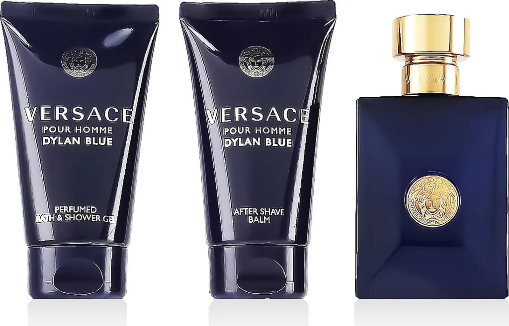 Cofanetto Versace Dylan Blue Uomo: 50ml Profumo + Doccia + Dopobarba