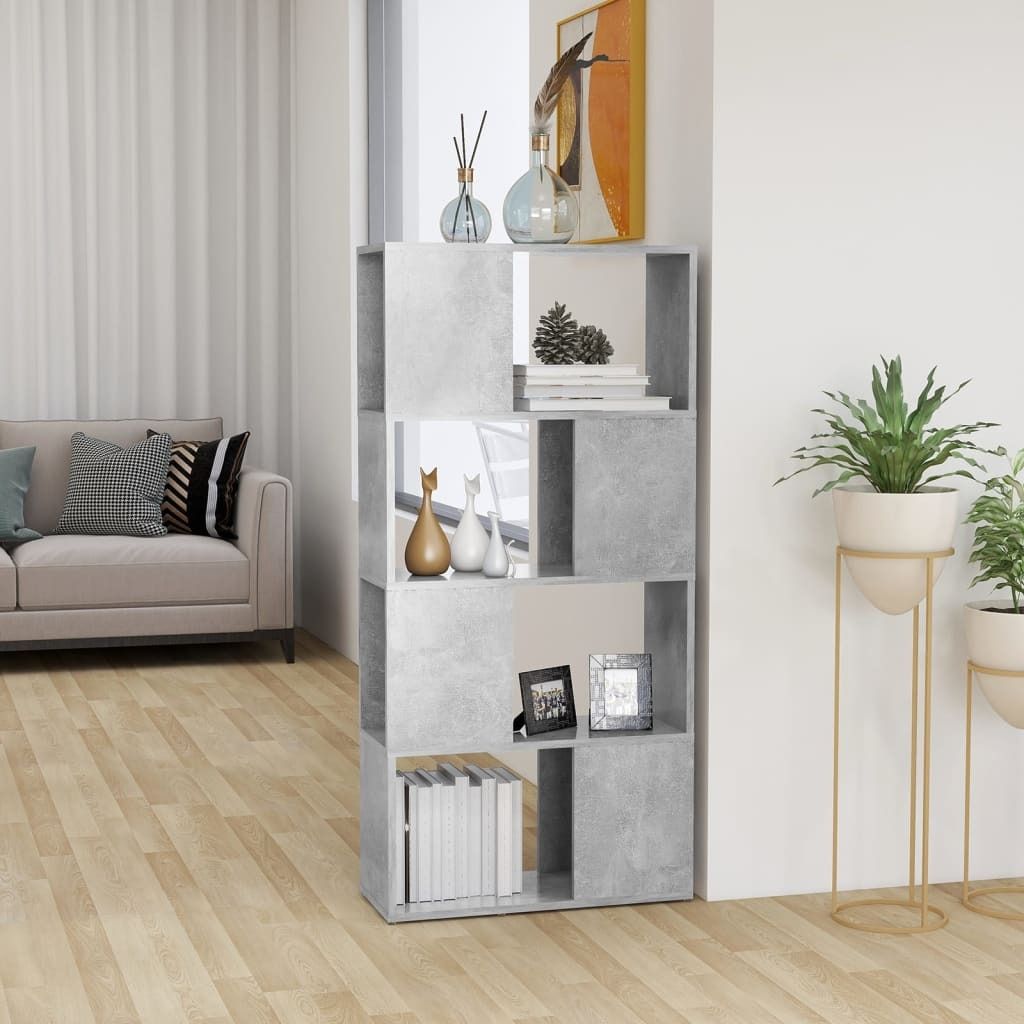 Maison Exclusive - Bücherregal/Raumteiler Betongrau 60x24x124,5 cm
