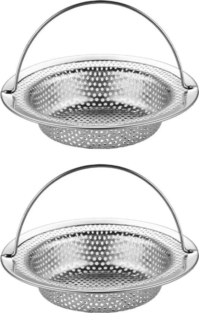 Filtre évier et douche universel en acier - Crépine 11 cm pack de 2