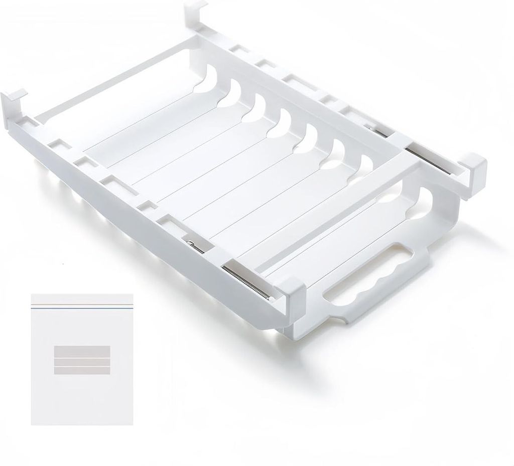 Kühlschrankorganisatoren - Verstellbarer Schubladenorganizer - Hält Lebensmittel frisch - 10 Sealbeutel