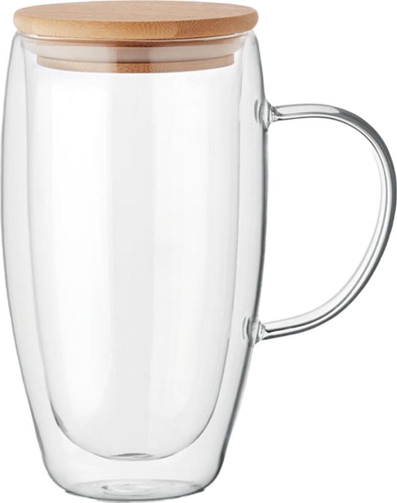 MidOcean - "Existing Name" Kaffeebecher, Borosilikat-Glas, Doppelwandig, 450ml MO1743 (Einheitsgröße) (Transparent)
