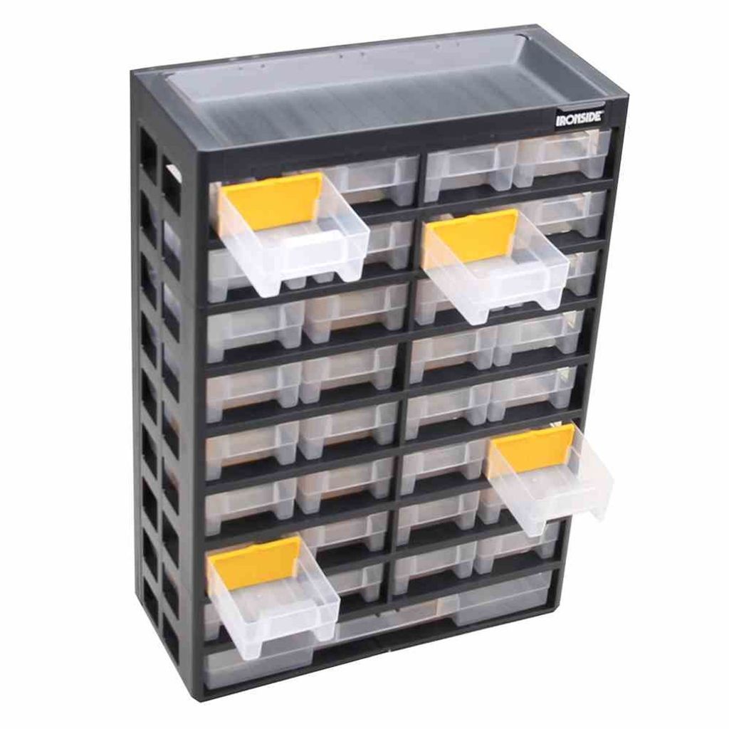 Ironside 191-211 Klarsicht-Magazin 33Laden 300x135x435mm Polychlorid, schwarz/klar